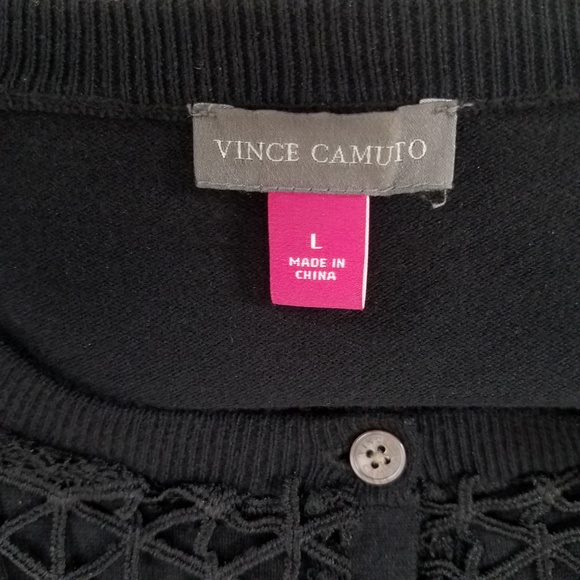 Vince Camuto L Button up Cardigan sweater Crochet - Picture 7 of 8